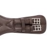 Popręg Anatomiczny Krótki Ujeżdżeniowy miękki skórzany KAVALKADE Comfort - bez gum - brązowy